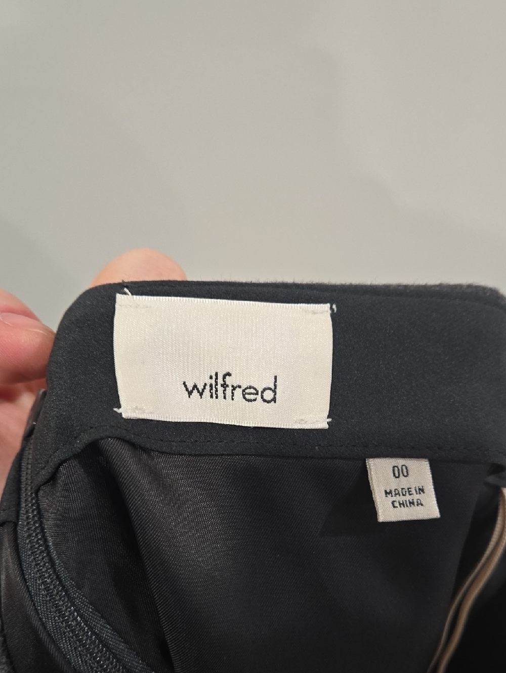 NWOT Wilfred Classic A Line Charcoal Grey Wool Blend Mini Skirt - Picture 5 of 10